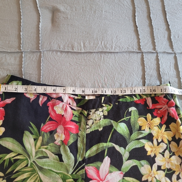 Tommy Bahama Linen Floral Print Women's Pants - Picture 6 of 8